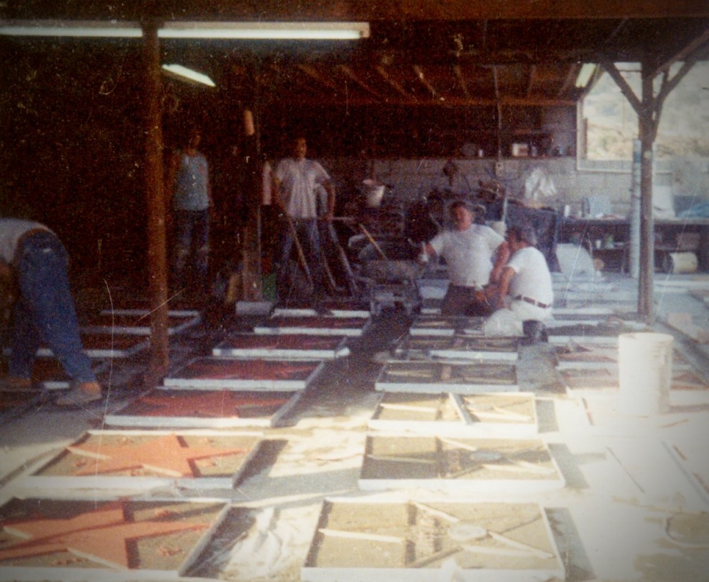 Making stars at the shop.